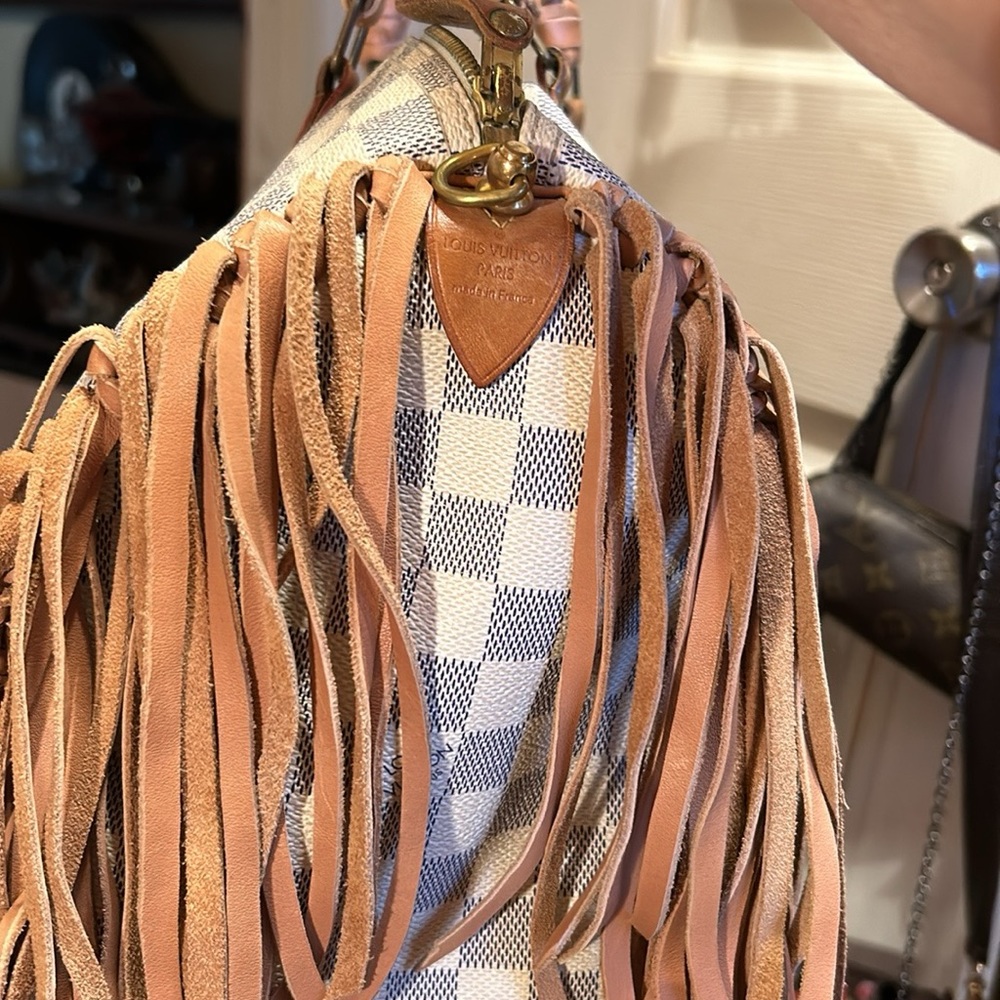 Louis Vuitton speedy 30 with handpainted, Peacock feather and fringe - Picture 12 of 13